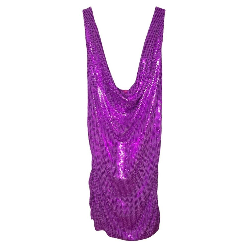 Urban Outfitters Dua Cowl Neck Sequin Dress Size Large